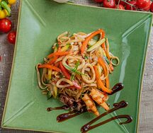 Удон с креветками