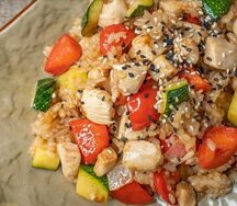 Тяхан с курицей