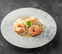 Феттуччине с креветкой 
