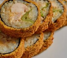 Ролл Цезарь с креветкой
