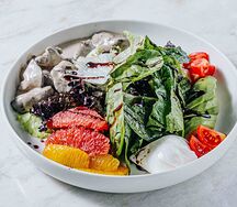 Салат с куриной печенью