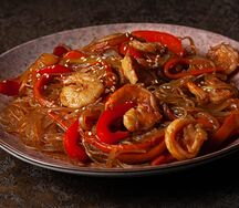 Фунчоза с креветками