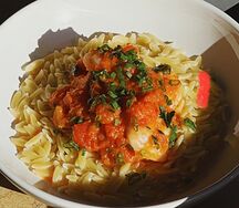 Орзо с креветками
