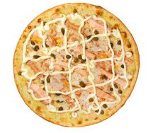 Пицца Сальмоне со сливочным соусом