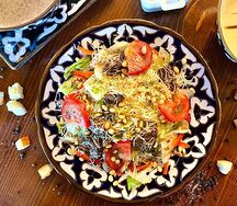 Салат с куриной печенью