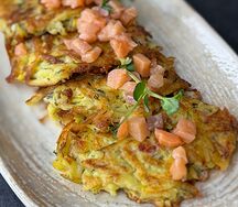 Драники картофельные с семгой