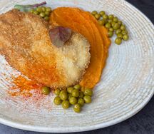 Шницель куриный с пюре из батата