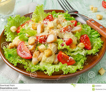 Салат Цезарь с курицей