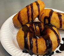 10 пышек с бананом