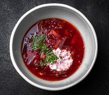 Кубанский борщ с говяжьей грудинкой
