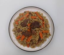 Плов в казане с говядиной