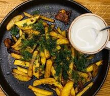 Картофель, жаренный с лисичками 