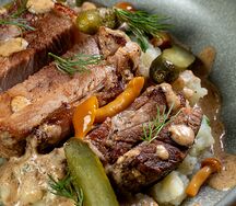 Запечёная шея с толчёнкой