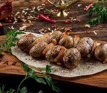 Картофель черри с салом