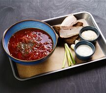 Борщ с копченой грудинкой
