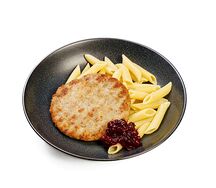 Куриная котлета с пастой