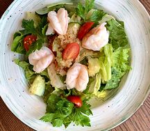 Микс-салат с креветками