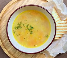 Куриный суп-лапша с яйцом
