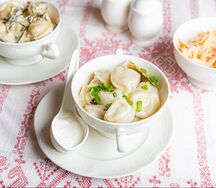 Пельмени с лосем в масле