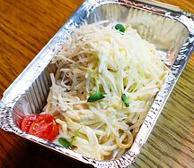 Паста с курицей и вешенками