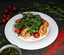 Руккола с креветками