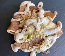 Овсяные блинчики с финиково-кокосовой сгущенкой