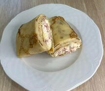 Блины с ветчиной и сыром