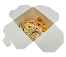 Удон с курицей в сливках