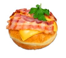 Пончик с сыром и беконом