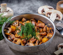 Картофель с грибами