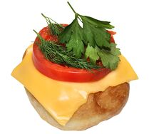 Пончик с сыром и овощами