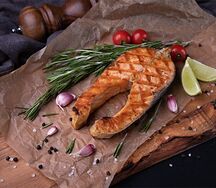 Семга на гриле