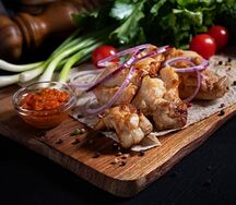 Шашлык из филе куриного бедра