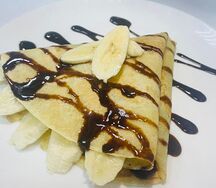 Блин с бананом и шоколадом