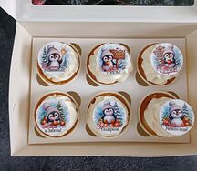 Капкейки с новогодними картинками