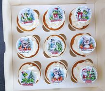 Капкейки с новогодними картинками