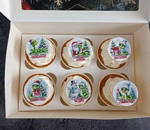 Капкейки с новогодними картинками №2