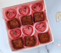 Набор шесть конфет Птичье молоко и шесть шоколадных сердец