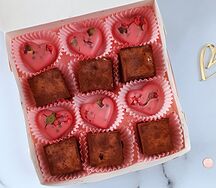 6 конфет Птичье молоко и 6 шоколадных сердец