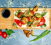 Куриные шашлычки с овощами гриль Конкорд