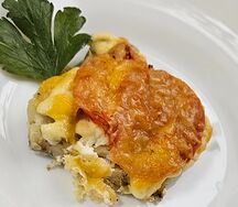 Филе трески с помидором и сыром