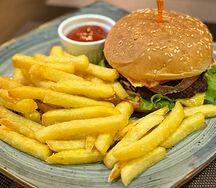 Бургер с куриной котлеткой 