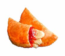 Чебурек с клубникой и бананом