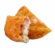 Чебурек с красной рыбой и творожным сыром