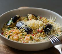 Орзо с морепродуктами
