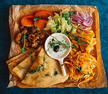 Гирос открытый со свининой