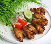 Крылышки куриные на углях