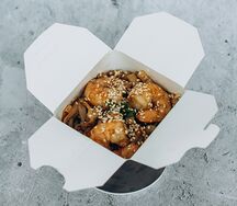 Удон с креветками