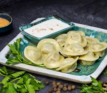 Пельмени отварные с телятиной