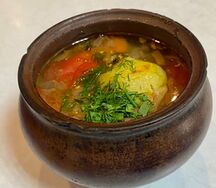 Куза шурпа (в горшочке )